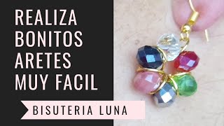 Aretes fáciles y rápidoPendientes Fáciles [upl. by Yllop]