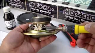 Como Reparar Parlantes Arreglo Artesanal De Bocinas reventadas Audio speaker Repair [upl. by Lotz263]