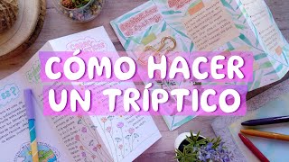 CÓMO HACER UN TRÍPTICO A MANO 💡CONSEJOS Y DECORACIÓN PARA DISEÑAR FOLLETOS CREATIVOS [upl. by Lovel]