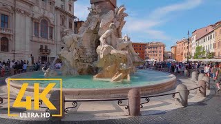 Rome Italy  4K Virtual Walking Tour around the City  Travel Guide [upl. by Akimehs]