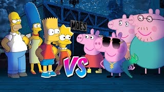 Los Simpsons vs La Familia Peppa Pig  BATALLA DE RAP ANIMADA [upl. by Houston]