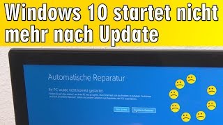 Windows 10 startet nicht mehr nach Update  Ihr PC wurde nicht korrekt gestartet [upl. by Abate]