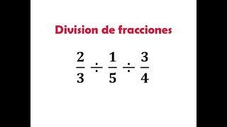 Division de tres fracciones [upl. by Atteinotna988]