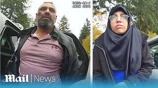 Honour killing Moment Ihsan Ali is arrested after trying to strangle daughter outside school [upl. by Nwahsyt]