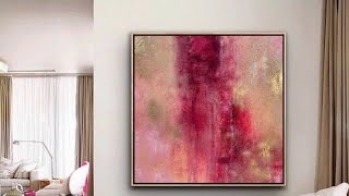 Large abstract acrylic painting [upl. by Gunner]