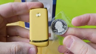 Worlds Smallest Flip Phone Unboxing and First Look [upl. by Nodla]