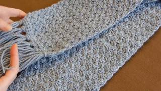 Crochet Scarf Tutorial 1  Easy Elegant And Simple  Beginner Level [upl. by Klement]