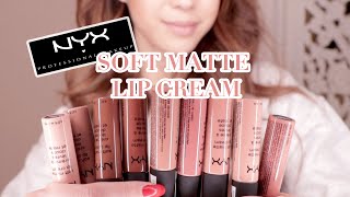 NYX Soft Matte Lip Cream Swatches TikTok Lip Combos [upl. by Innavoij]