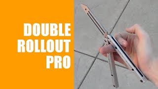 Balisong Tutorial  Double Rollout Pro  Advanced 191 [upl. by Cinda942]