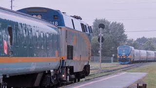 VIA trains at Drummondville 2728 June 2015 [upl. by Inttirb]