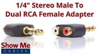 14 Inch Stereo Male To Dual RCA Female Adapter 964 [upl. by Torhert]