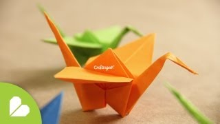 Grulla de Origami  ¡Decora tu espacio Origami Crane how to [upl. by Anaili]