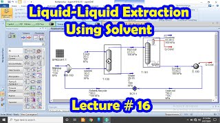 Lecture 16 Liquidliquid Extraction using Solvent with Aspen Hysys Solvent Recovery [upl. by Rowe]