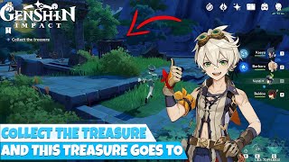 And This Treasure Goes To Genshin Impact Collect the treasure Quest Guide [upl. by Annawat]