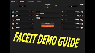 HOW TO WATCH FACEIT DEMOS IN CSGO GUIDE [upl. by Niro454]