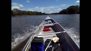 4hp motor on 17ft canoe [upl. by Zimmer690]