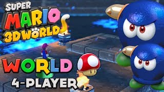 Super Mario 3D World  World Mushroom 4Player [upl. by Lucho824]