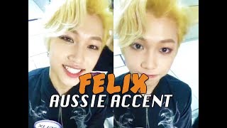 Stray Kids Felix Speaking English Australian Accent [upl. by Krilov]