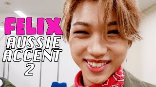 Stray Kids Felix Speaking English Australian Accent [upl. by Anaik495]