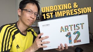 XPPen Artist 12 Pen Display Unboxing amp First Impression [upl. by Cimah563]