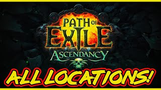 POE All Trials of Ascendancy Locations Normal Cruel Merciless amp Eternal labyrinth All Locations [upl. by Fabrin634]