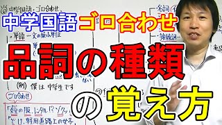 中学国語【ゴロ合わせ】「品詞の種類・覚え方」 [upl. by Behnken]