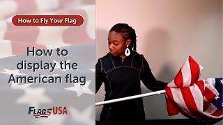 How to Display the American Flag  Residential Spinning Flagpole Set  Flags USA [upl. by Donnell]