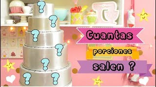 CUANTAS PORCIONES SALEN POR MOLDE  FIORELLA CAKE [upl. by Rett]