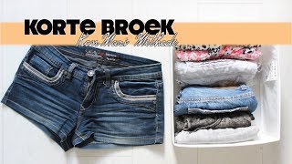 Korte broek vouwen TUTORIAL  Marie Kondo  KonMari methode [upl. by Stickney]