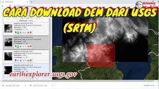 Cara Download data topografi DEM SRTM dari USGS  How to download DEM from USGS amp merge on ArcGis [upl. by Oned]