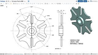 Learn Onshape  Project 9  Geneva Cam [upl. by Evanthe91]