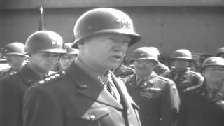 WW2 General Patton amp Russians Meet Linz Austria 5121945 full [upl. by Grearson]