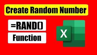 How To Use Rand Function In Excel [upl. by Anoirb]