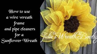 Sunflower Wreath Tutorial How to Make a Flower Wreath [upl. by Raseda102]