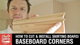 How to Cut amp Install Skirting Board Baseboard Internal Corners [upl. by Hsuk]