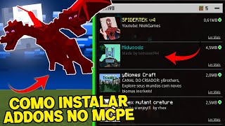 COMO COLOCAR ADDONS NO MINECRAFT PE ZIP MCPACK e MCADDON  minecraft de celular [upl. by Xed]