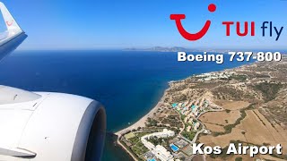 Landing at Kos Airport  TUIfly Boeing 737800 [upl. by Jacqui]