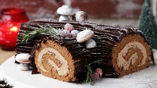 Bûche de Noël A French Christmas Dessert • Tasty [upl. by Neruat835]