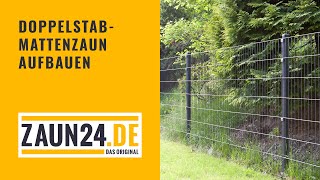 Doppelstabmattenzaun aufbauen  Montagevideo  ZAUN24 [upl. by Hearn410]