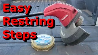 How To Restring a 2 String Electric Trimmer  Weedeater  Whipper Snipper  Strimmer [upl. by Weathers]