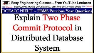 Explain Two Phase Commit Protocol in Distributed Database System [upl. by Jair]