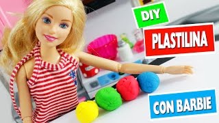 DIY Plastilina Casera para Niños  Haz Manualidades con Barbie [upl. by Atterol]