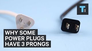 Why some power plugs have 3 prongs instead of 2 [upl. by Tanberg]