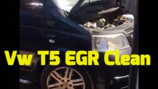 Vw t5 25 diesel EGR removal [upl. by Ellemac648]