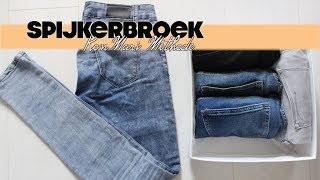 Spijkerbroek vouwen TUTORIAL  Marie Kondo  KonMari methode [upl. by Aubreir]