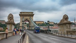 Chain Bridge  Szechenyi lanchid Budapest Hungary [upl. by Frohman741]