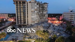 Beachfront condominium collapses in South Florida [upl. by Aimaj]