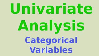 Univariate Analysis Categorical Variables [upl. by Leirol428]