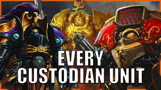 Every Single Custodes Unit Type EXPLAINED By An Australian  Warhammer 40k Lore [upl. by Jacquette499]