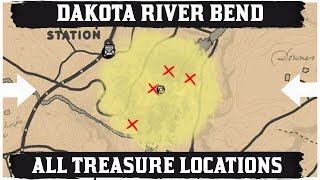 ALL Dakota River Bend Treasure Map Locactions [upl. by Cartwright108]